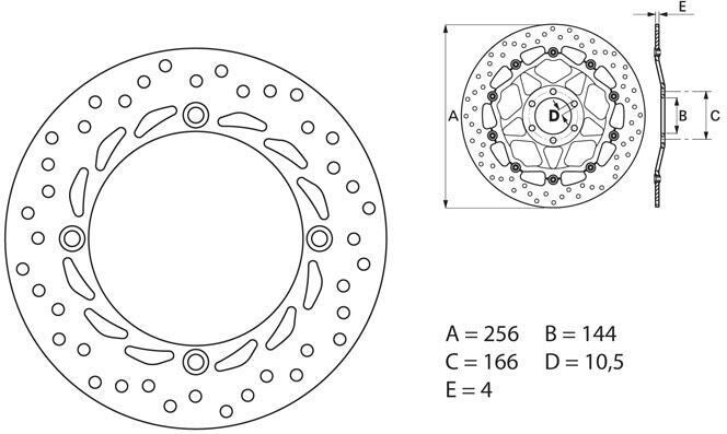 BREMBO / ブレンボ ORO (オーロ) ブレーキディスク ラウンドフィックス | 68B407A5