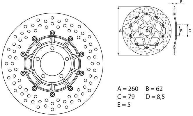 BREMBO / ブレンボ ORO (オーロ) ブレーキディスク ラウンドフィックス | 68B407B1