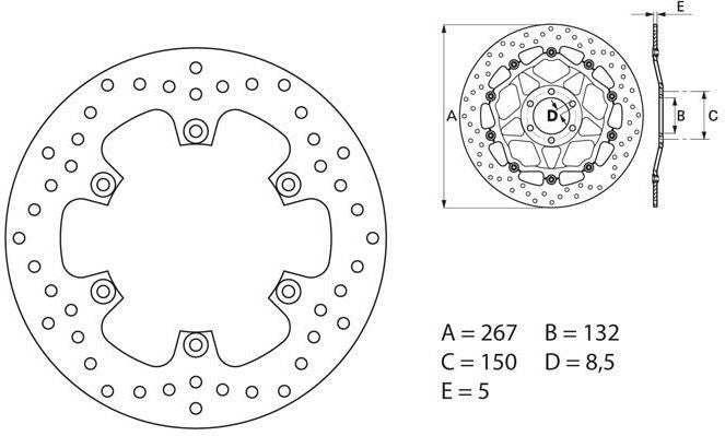 BREMBO / ブレンボ ORO (オーロ) ブレーキディスク ラウンドフィックス | 68B407E4