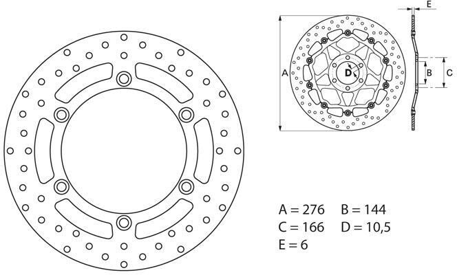 BREMBO / ブレンボ ORO (オーロ) ブレーキディスク ラウンドフィックス | 68B407E7