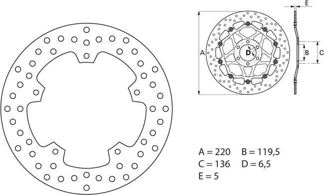 BREMBO / ブレンボ ORO (オーロ) ブレーキディスク ラウンドフィックス | 68B407F2