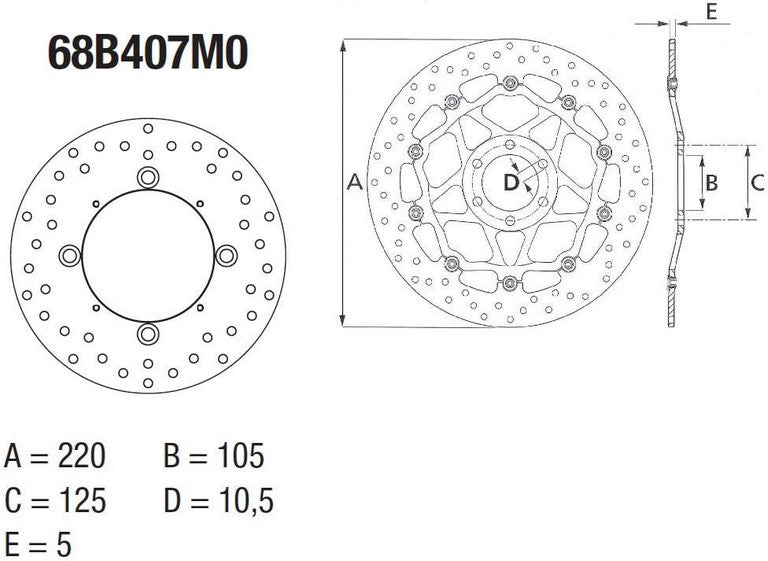 BREMBO / ブレンボ ORO (オーロ) ブレーキディスク ラウンドフィックス | 68B407M0