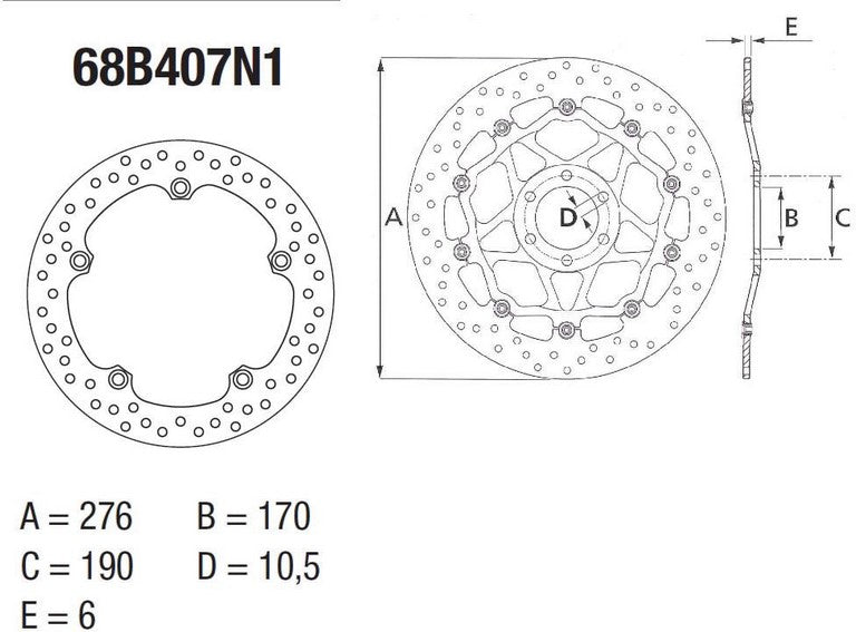 BREMBO / ブレンボ ORO (オーロ) ブレーキディスク ラウンドフィックス | 68B407N1