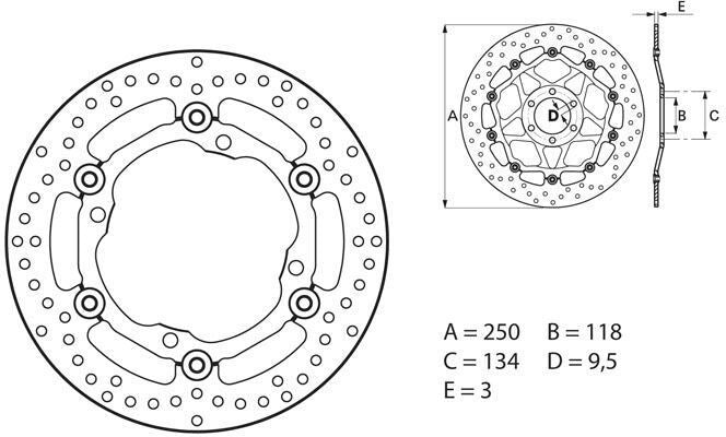 BREMBO / ブレンボ ORO (オーロ) ブレーキディスク ラウンドフローティング | 78B40812