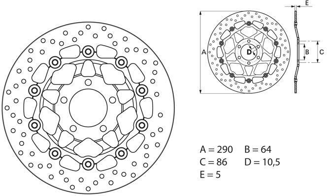 BREMBO / ブレンボ ORO (オーロ) ブレーキディスク ラウンドフローティング | 78B40820