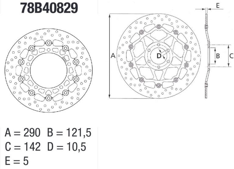 BREMBO / ブレンボ ORO (オーロ) ブレーキディスク ラウンドフローティング | 78B40829
