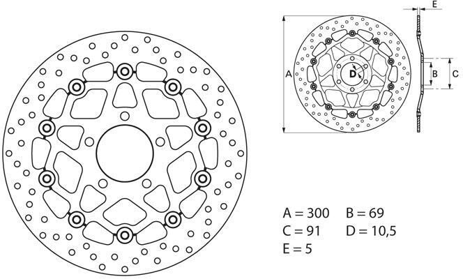 BREMBO / ブレンボ ORO (オーロ) ブレーキディスク ラウンドフローティング | 78B40842