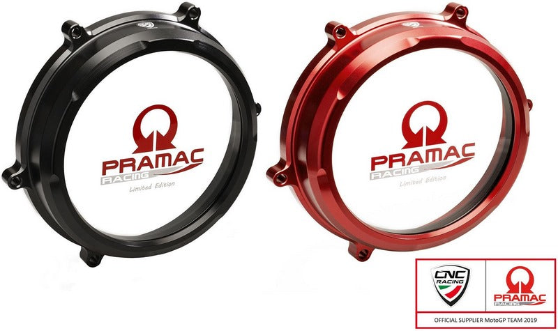 CNC Racing Clear oil bath clutch cover Ducati Panigale Pramac racing Lim. Ed. Black | CA200BPR