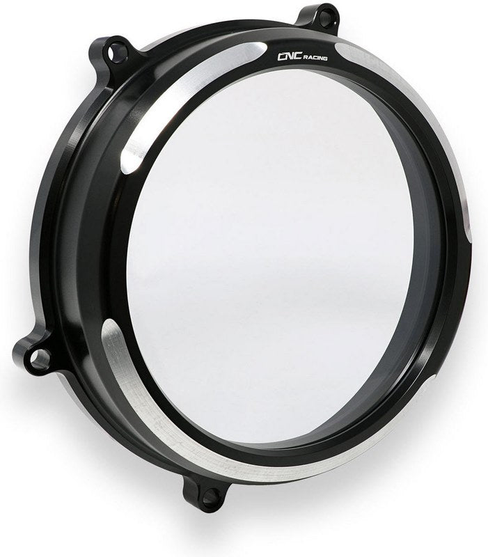 CNC Racing Clear oil bath clutch cover Ducati Panigale BICOLOR Black | CA200BS