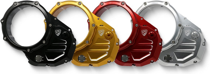 CNC Racing Clear cover oil bath clutch Ducati Red | CA503RR