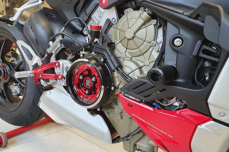CNC Racing Clear clutch cover - Conversion kit Ducati Streetfighter V4 Natural | CAB01N