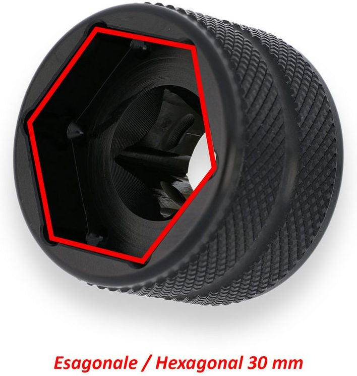 CNC Racing Socket drive tool for front or rear wheel nuts DUCATI Black | CHD04B