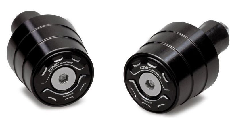 CNC Racing Handlebar ends GEAR bicolor Black/Silver | CM238BS