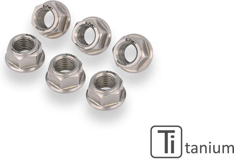 CNC Racing Nuts sets rear sprocket flange Ducati M10x1 Titanium Titanium | DA384X