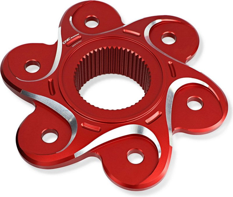 CNC Racing REAR SPROCKET FLANGE DUCATI BICOLOR Red/Silver | FL504RS