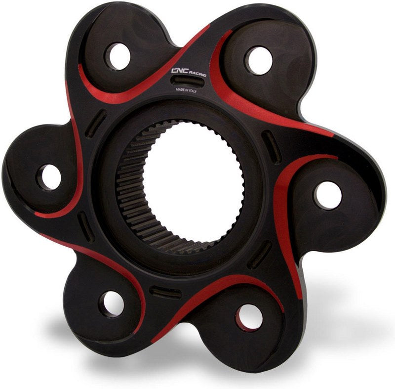 CNC Racing / シーエヌシーレーシング Rear sprocket flange Ducati - Bicolor Black/Red | FL507BR