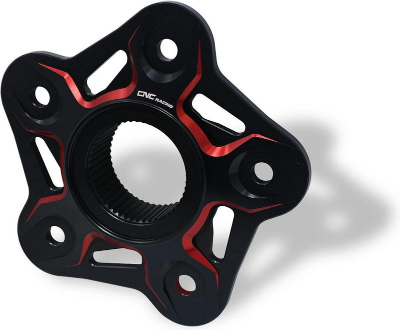 CNC Racing / シーエヌシーレーシング Rear sprocket flange 5 holes MV Agusta - Bicolor Black/Red | FL508BR