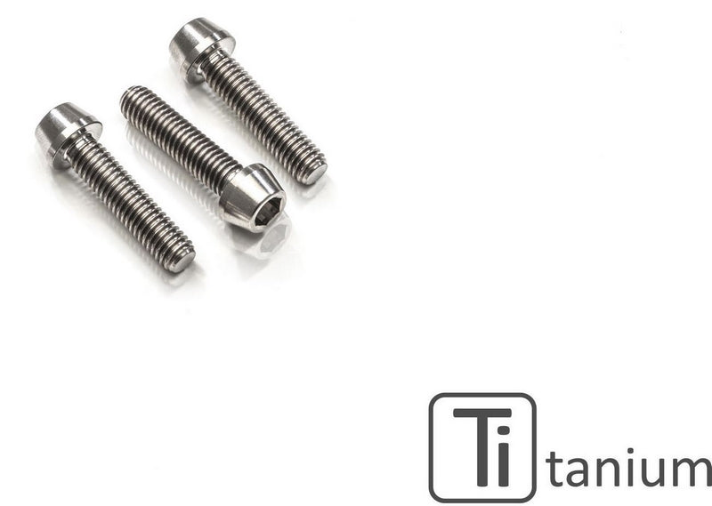 CNC Racing Screws set front sprocket cover M6x20 (3 pcs) - Titanium Titanium | KV383X