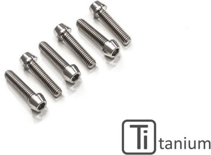 CNC Racing Screws set triple clamp bottom M6x20 (6 pcs) - Titanium Titanium | KV390X
