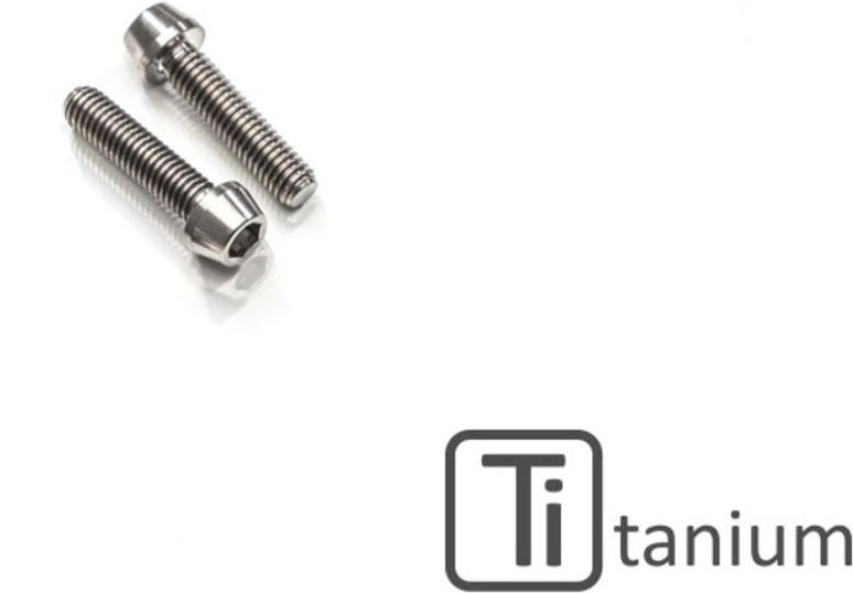 CNC Racing Handlebar end bolt kit M6x30 (2 pcs) - Titanium Titanium | KV406X