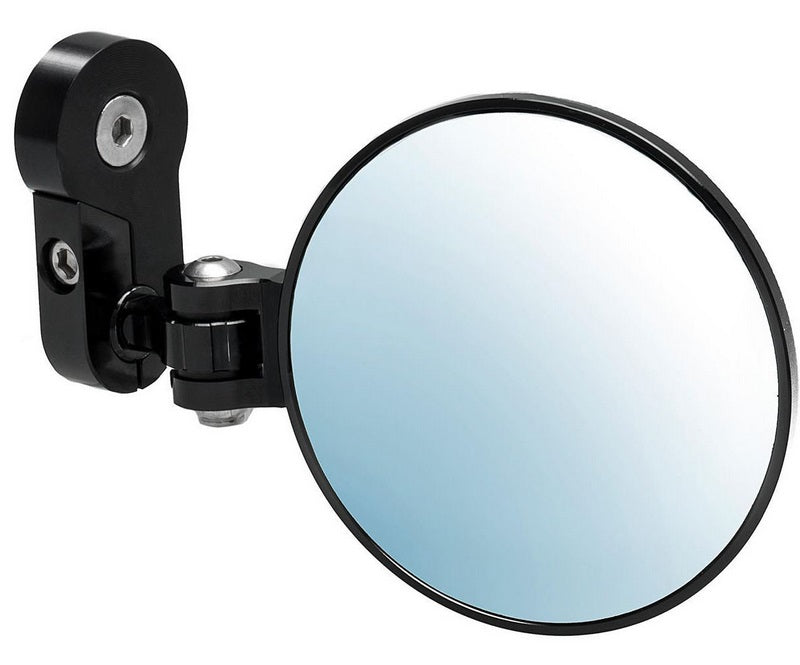 CNC Racing Bar end mirror Rocket right BICOLOR Black/Silver | MR701BS