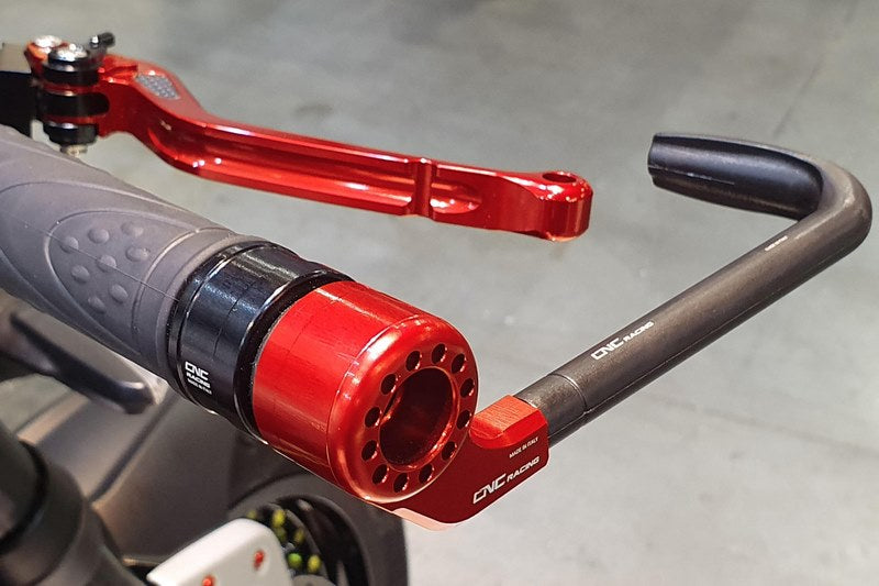 CNC Racing Adapter kit for bar-end mirror weight and lever guard on MV Agusta Dragster Black | MRA04B