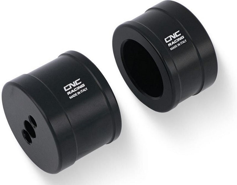 CNC Racing Adapter kit for bar-end mirror weight and lever guard on MV Agusta Dragster Black | MRA04B