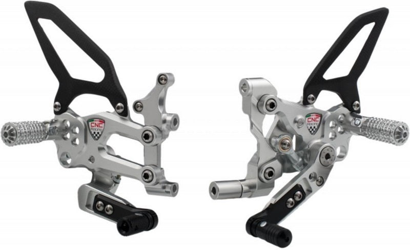 CNC Racing Adjustable rear sets RPS Ducati SBK Panigale series Silver | PE400BS