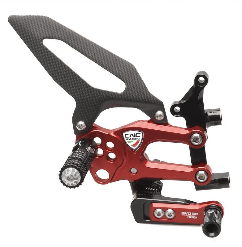 CNC Racing ADJUSTABLE REAR SETS DUCATI PANIGALE SERIES EVO GP Edition Red | PE400GP