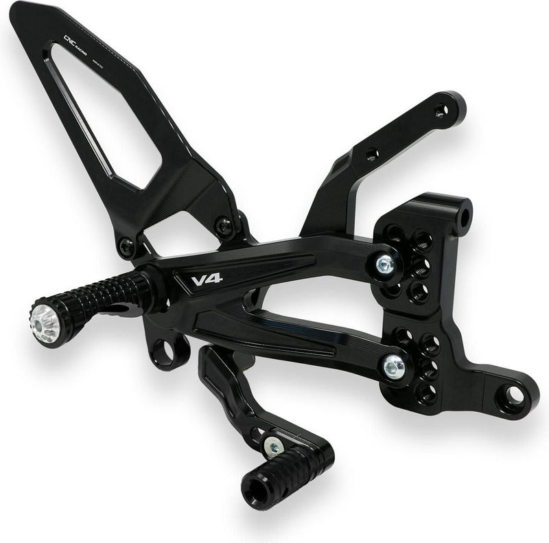 CNC Racing Adjustable rear sets RPS Ducati Panigale V4 series for V4 V4 S and V4 Speciale - EASY | PE407