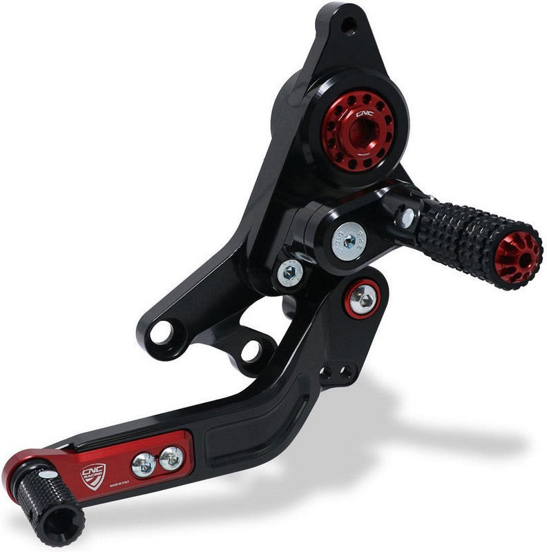 CNC Racing Adjustable rear sets rider Ducati Hypermotard 950 Black/Red | PE432BR