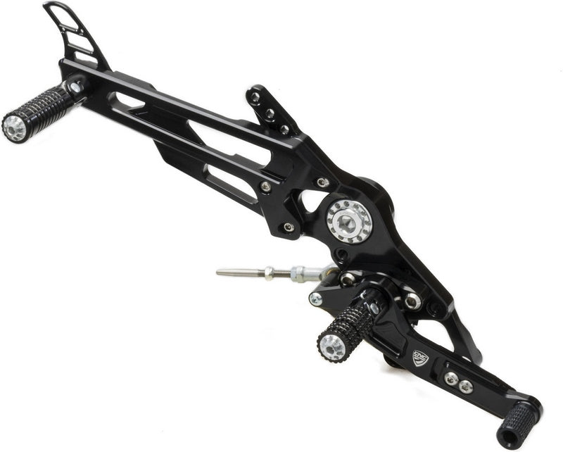 CNC Racing Adjustable rear sets Ducati Black | PE445B