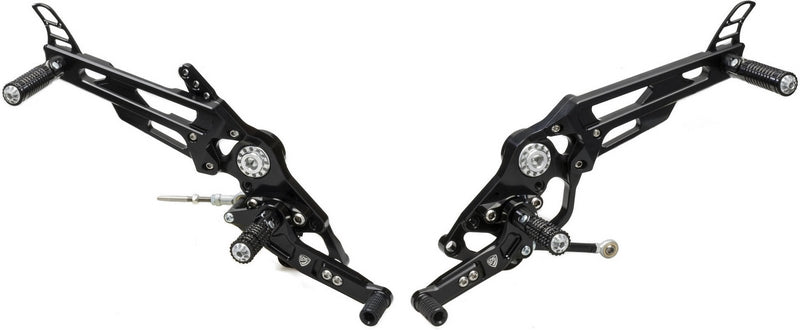 CNC Racing Adjustable rear sets Ducati Black | PE445B