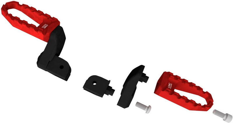 CNC Racing Riser 20 mm kit for footpegs EASY and TOURING driver Black | PEA50B