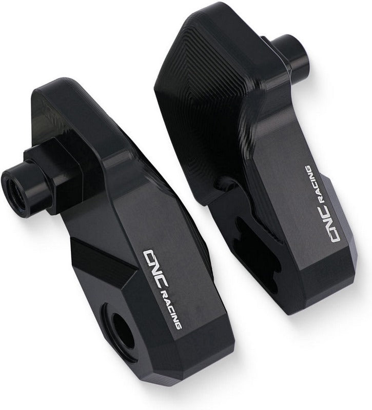 CNC Racing Riser 20 mm kit for footpegs EASY and TOURING driver Black | PEA50B