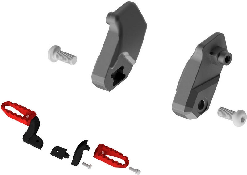 CNC Racing Riser 30 mm kit for footpegs EASY and TOURING driver Black | PEA51B