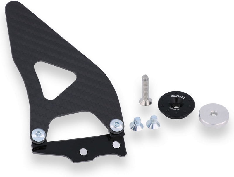 CNC Racing RH heel guard kit for rearsets PE226 Black | PES01B