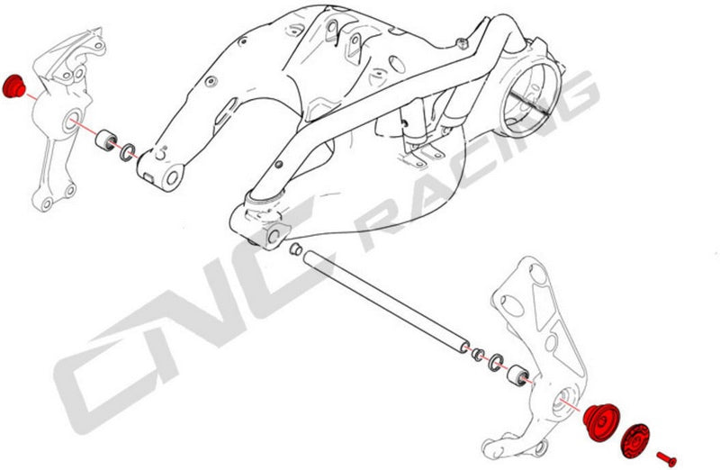 CNC Racing CENTRAL BOLT KIT FOR OEM REARSETS DUCATI XDIAVEL BICOLOR Black/Silver | PEV04BS