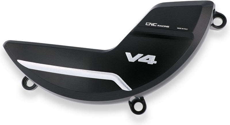 CNC Racing Clutch cover protector Ducati Panigale V4 Black/Silver | PR310BS