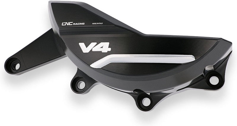 CNC Racing Generator cover protector Ducati Panigale and Streetfighter V4 Black/Silver | PR311BS