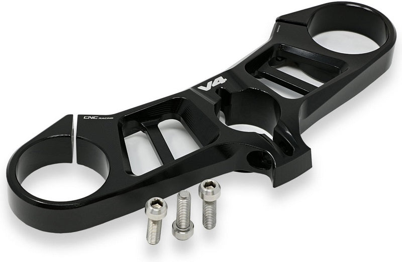 CNC Racing Triple clamps Ducati Panigale V4 - Top yoke Black | PST15B