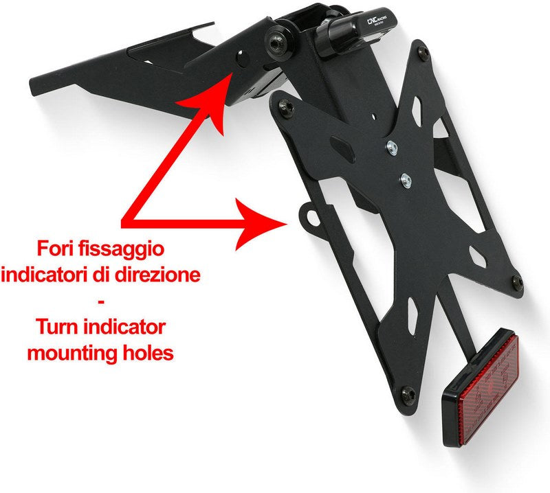 CNC Racing Adjustable license plate Ducati Hypermotard 950 Black | PT151B