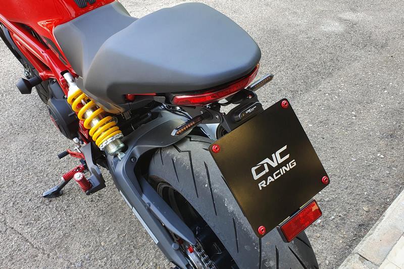 CNC Racing Adjustable license plate Ducati Monster / Supersport Black | PT152B