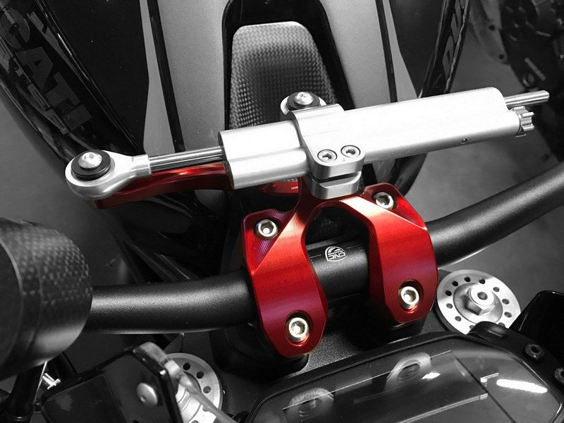 CNC Racing Steering damper kit - handlebar top clamp Ducati Monster 1200 | RM250