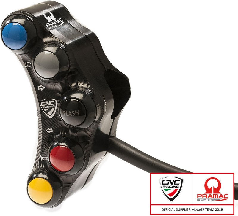 CNC Racing LEFT HANDLEBAR SWITCH PRAMAC RACING LIM. ED - STREET USE Black | SWD08BPR