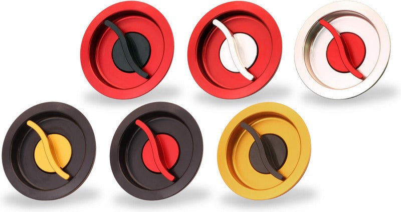 CNC Racing / シーエヌシーレーシング Fuel tank cap - Fast Open plug BICOLOR Red/Black | TSU02RB