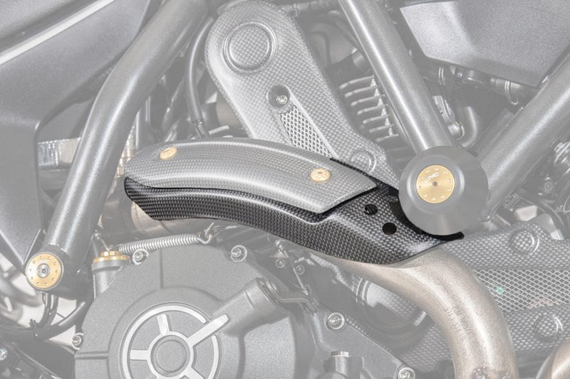 CNC Racing Exhaust pipe heat guard hold Ducati - matt carbon Matt Carbon | ZA976Y