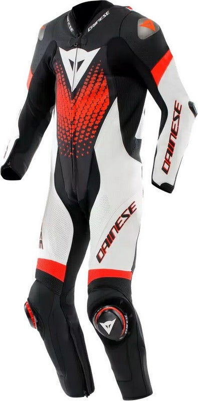 Dainese / ダイネーゼ LAGUNA SECA 6 PERF 1PC レザー スーツ ブラック/ホワイト/フルオレッド | 2015100061-N32