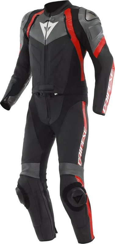 Dainese / ダイネーゼ AVRO 4 レザー 2PCS スーツ ブラック/アンスラサイト/レッド-LAVA | 201513479-U28