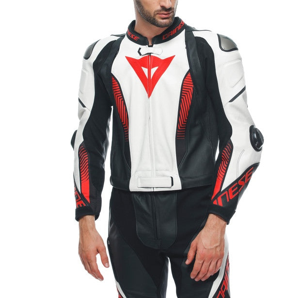 Dainese / ダイネーゼ Laguna Seca 5 2Pcs Leather Suit Black/White/Lava-Red | 201513481-A66